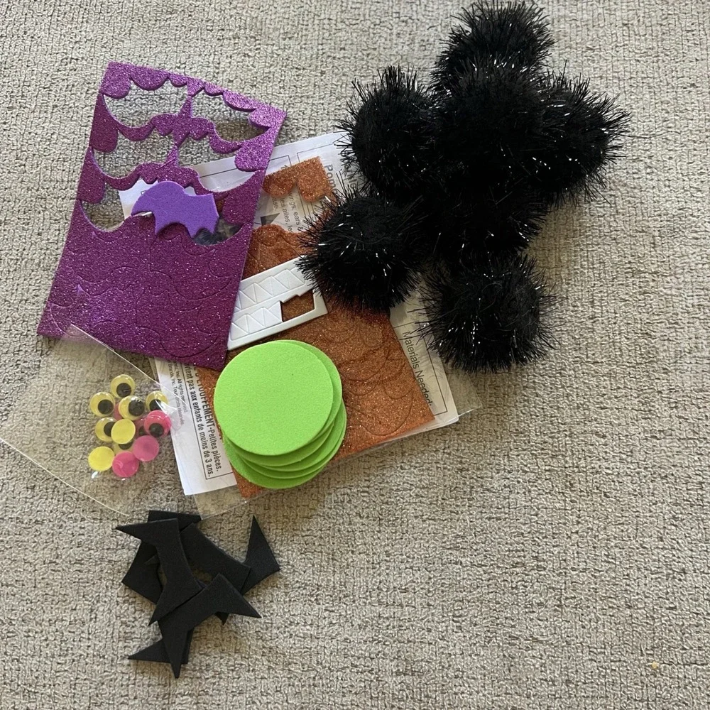 Mixed Holiday Craft Lot Felt Foam Shapes Christmas Halloween DIY Ornament Kits